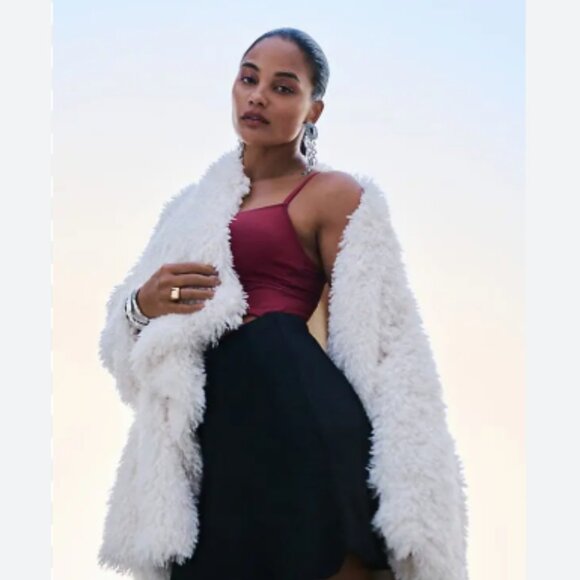 Brand New Daily Practice by Anthropologie Faux- Fur Jacket - Picture 7 of 7